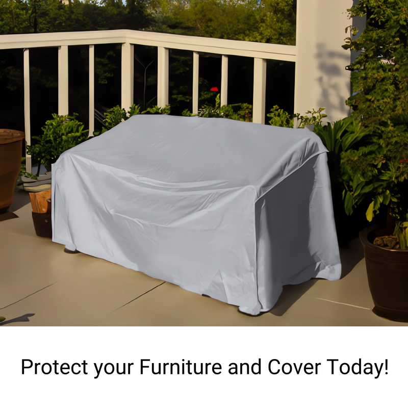 Patio Outdoor Large Sofa Cover Up to 93"L Reserve Grey