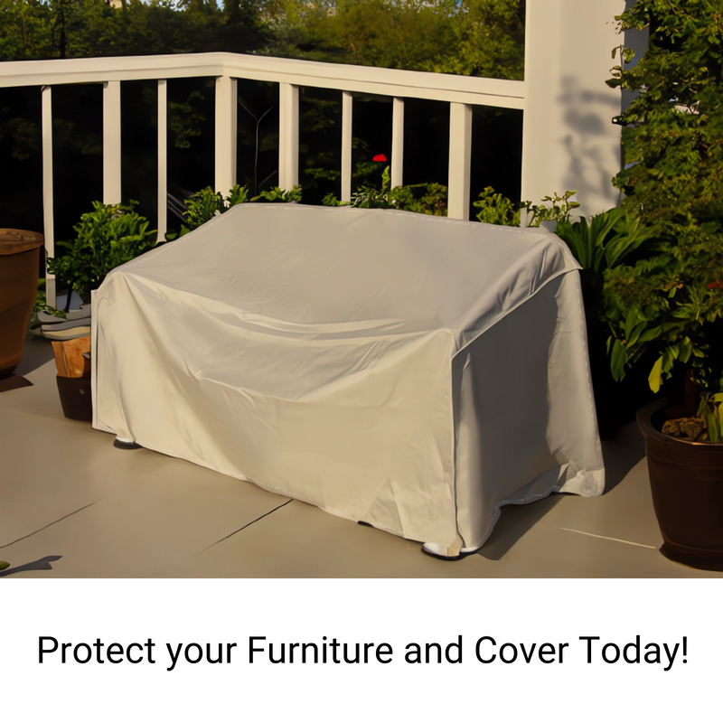 Patio Outdoor Sofa Cover Up to 80"L Classic Taupe