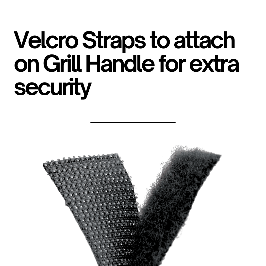 Built-In BBQ Outdoor Gas Grill Cover Vinyl Black - velcro strap