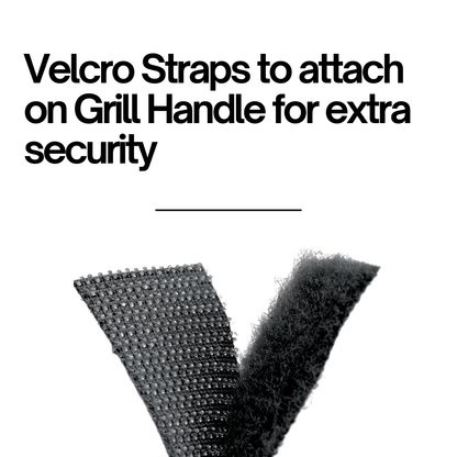 Built-In BBQ Outdoor Gas Grill Cover Vinyl Black - velcro strap