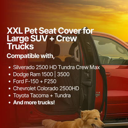 XX-Large Pet Seat Cover For Truck, Van or Large SUV 62"W Black - Formosa Covers