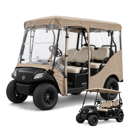 Yamaha Golf Cart Enclosure, 4 Passenger Long Roof 80" [Fits G2 to G22 G-MAX Through 2007]