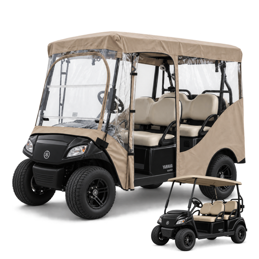 Yamaha Golf Cart Enclosure, 4 Passenger Long Roof 80" [Fits G2 to G22 G-MAX Through 2007]