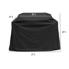 BBQ Outdoor Grill Cover 67L x 26D 48H Black - Covers | Fast