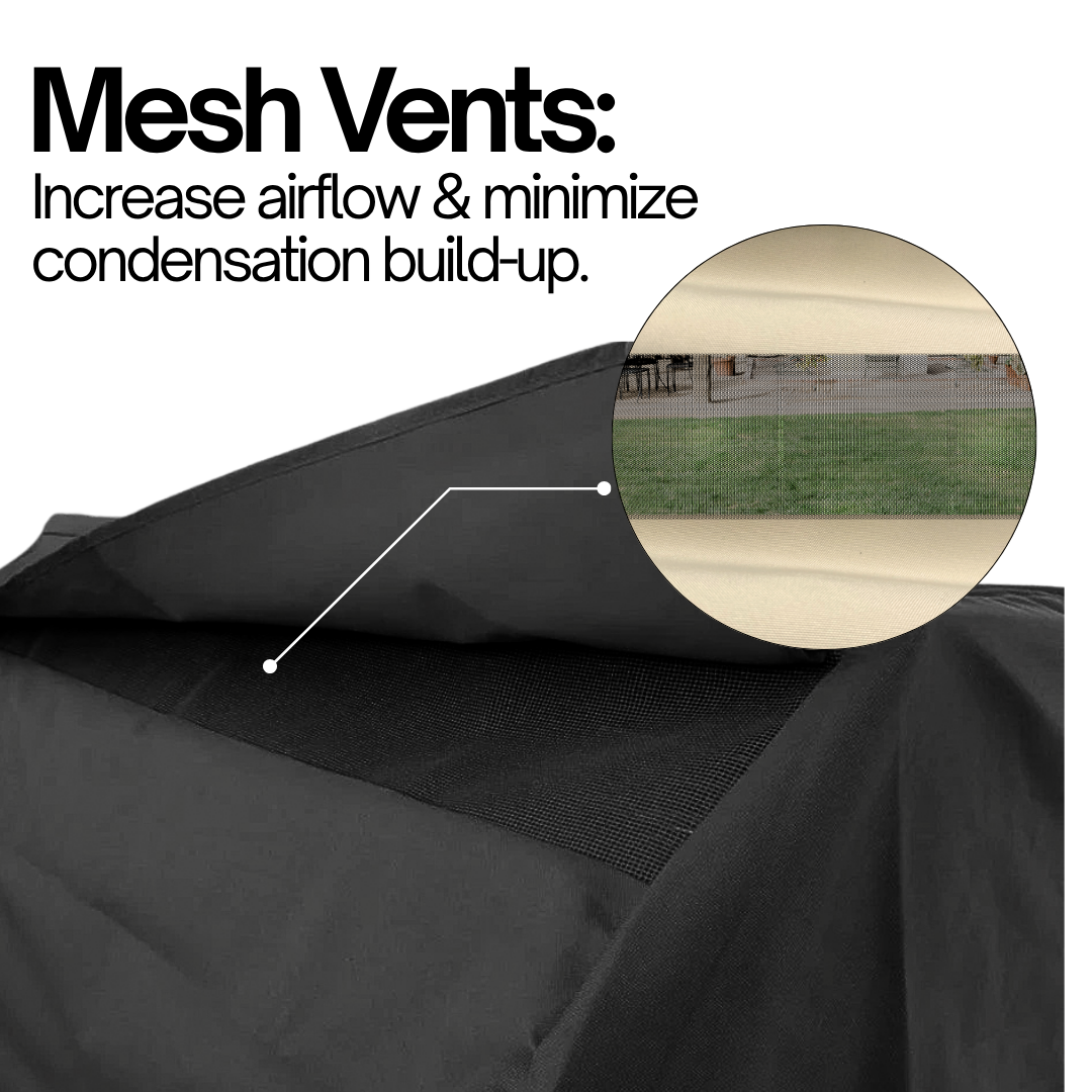 BBQ Outdoor Grill Cover 56"L x 25"D x 46"H Black Vinyl - Formosa Covers