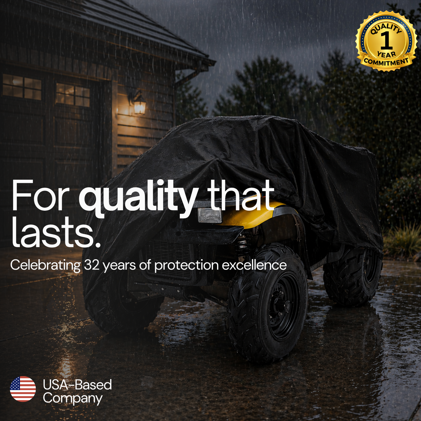 Black XL ATV Cover - 89"L x 47"W x 40"H - Formosa Covers