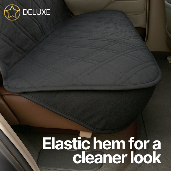 Car Seat Luxury Bench Cover For Dogs and Pets Black - Formosa Covers