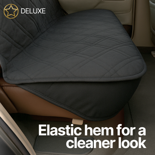 Car Seat Luxury Bench Cover For Dogs and Pets Black