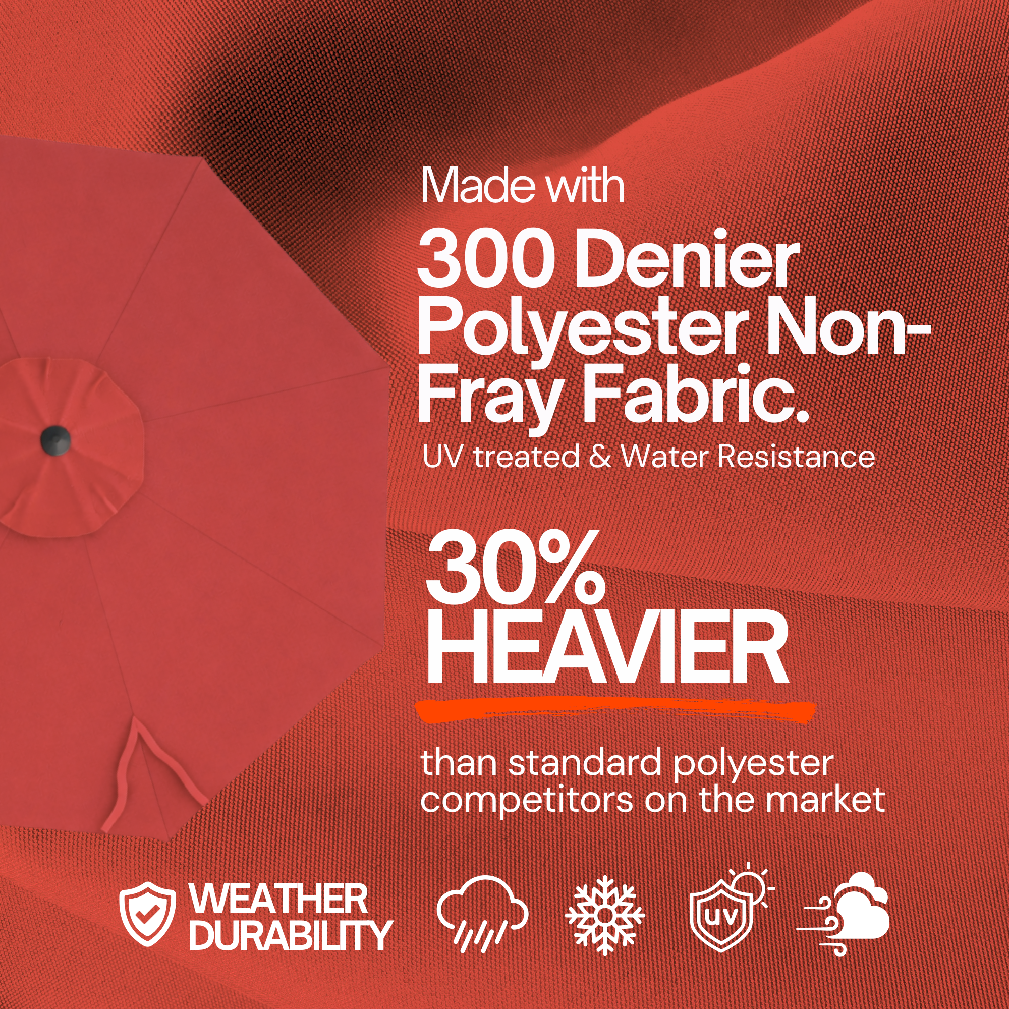 9ft Market Patio Umbrella 8 Rib Replacement Canopy Brick