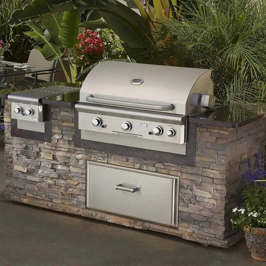 Built-In BBQ Outdoor Gas Grill Cover 45L x 30D 16H Taupe -