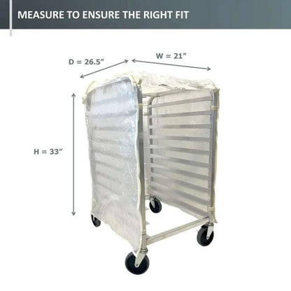 Bun Rack Cover 21W x 26.5D 33H All Clear PVC Panels - Fast