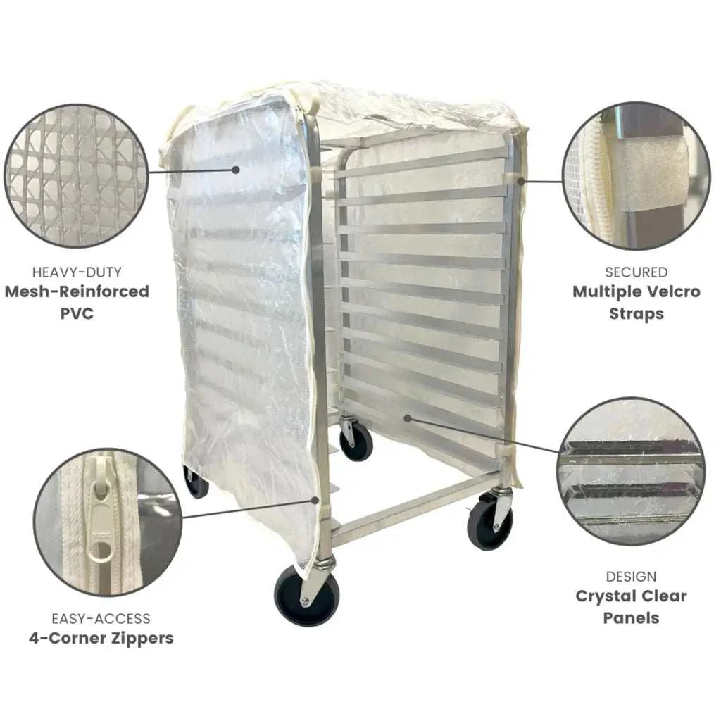 Bun Rack Cover 21W x 26.5D 33H All Clear PVC Panels - Fast