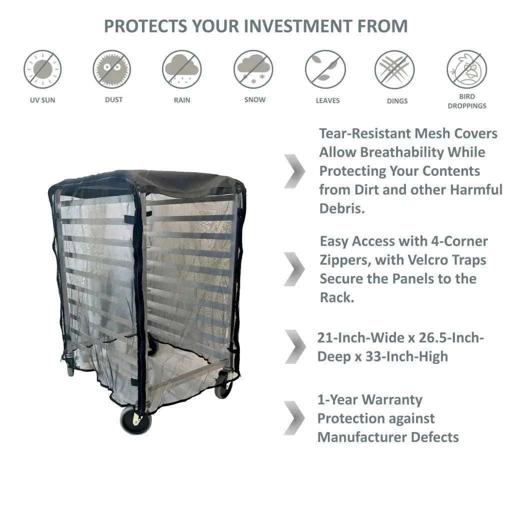 Bun Rack Cover 21W x 26.5D 33H Mesh Netting - Fast shipping