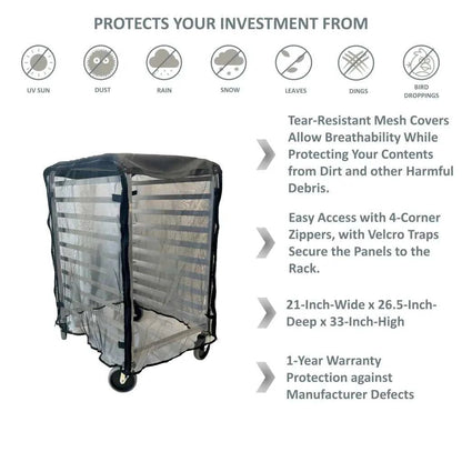 Bun Rack Cover 21W x 26.5D 33H Mesh Netting - Fast shipping