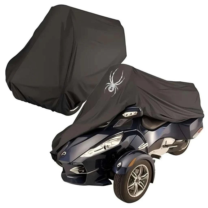 MDPROMCP Black Full UTV Cover For Can-Am Spyder RT / RT Limited (2010-2019) – 420D Fabric, Waterproof, With Reflective Strip
