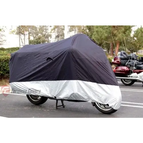 Deluxe All Season Light Weight Motorcycle Cover (L) Black -