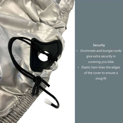 Deluxe Motorcycle Cover with Back Rack Trunk Pouch (XL)