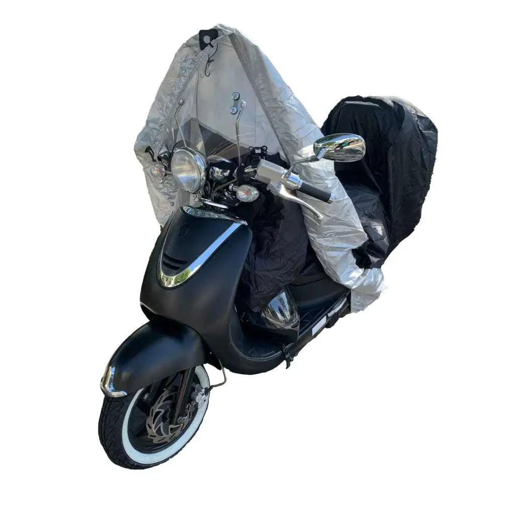 Deluxe Motorcycle Cover with Back Rack Trunk Pouch (XL)