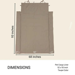 Deluxe Padded Cargo Liner 52W x 93L in Taupe - Mats & Travel