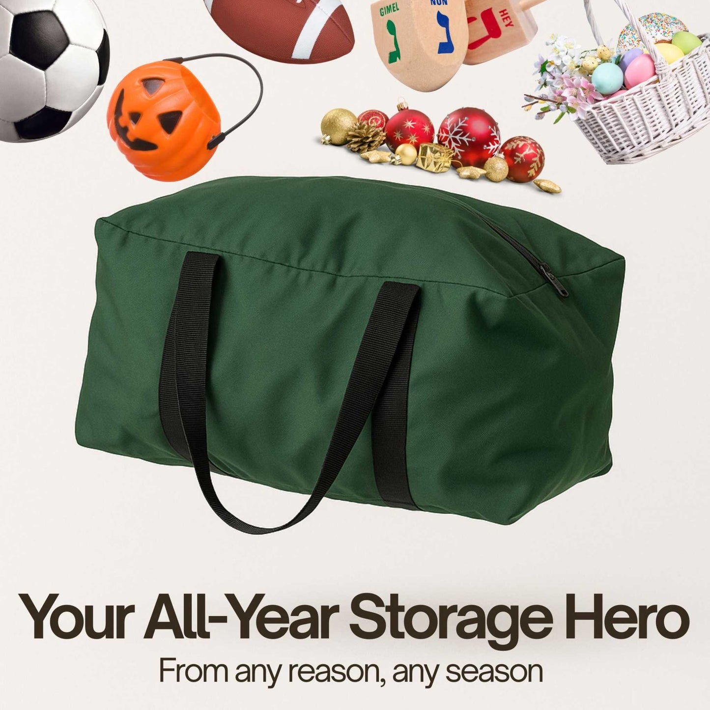 Utility Storage Bag - Perfect for Outdoor and Indoor Storage - Holiday Decorations