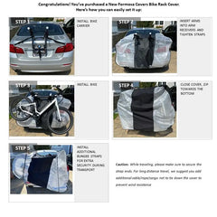 Dual Trunk Mount Bike Rack Cover For Transport (Fits up to 2