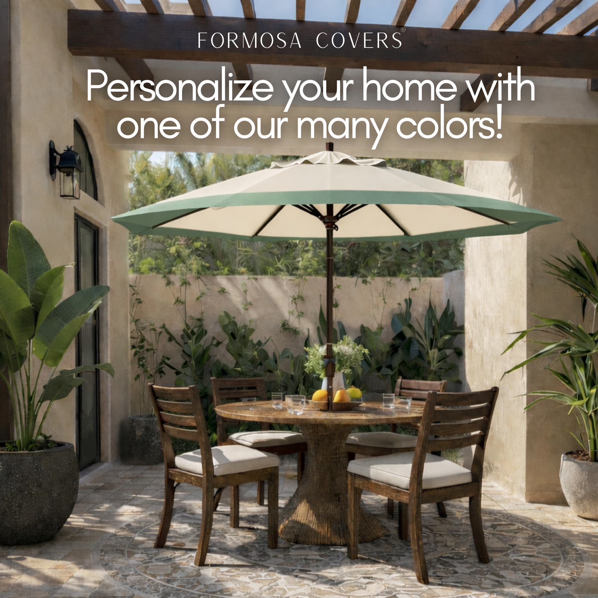 9ft Market Patio Umbrella 8 Rib Replacement Canopy Duet Sage Green