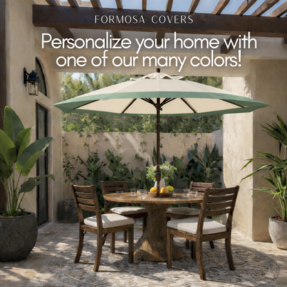 9ft Market Patio Umbrella 8 Rib Replacement Canopy Duet Sage Green