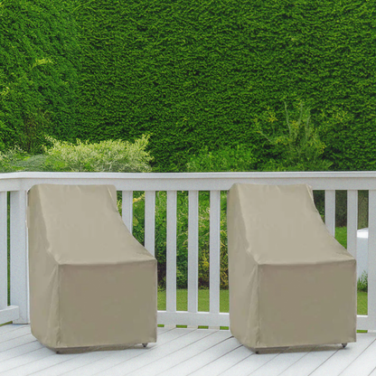 Patio High Back Dining Chair Cover 27"L x 42"H Classic Taupe - Formosa Covers
