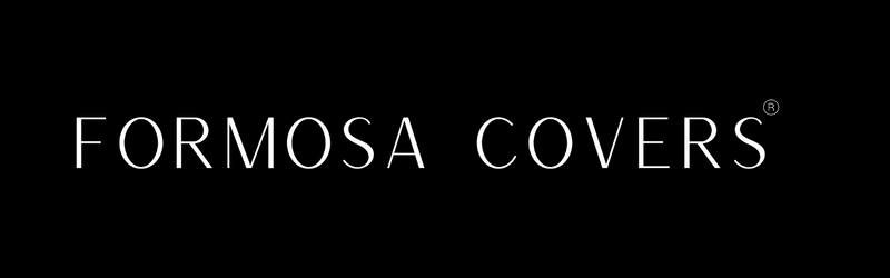 Text on a black background reads "Formosa Covers" in white, capitalized letters, with a registered trademark symbol next to the word "Covers.