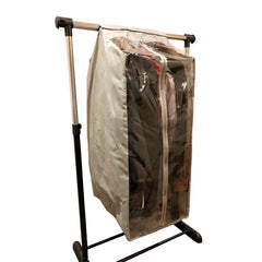 Full Garment Rack Cover Closet Rod 16W x 22D 42H Beige -