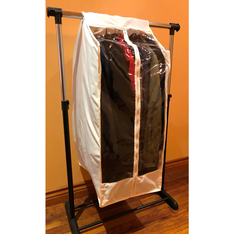 Full Garment Rack Cover Closet Rod 16W x 22D 42H Off White -