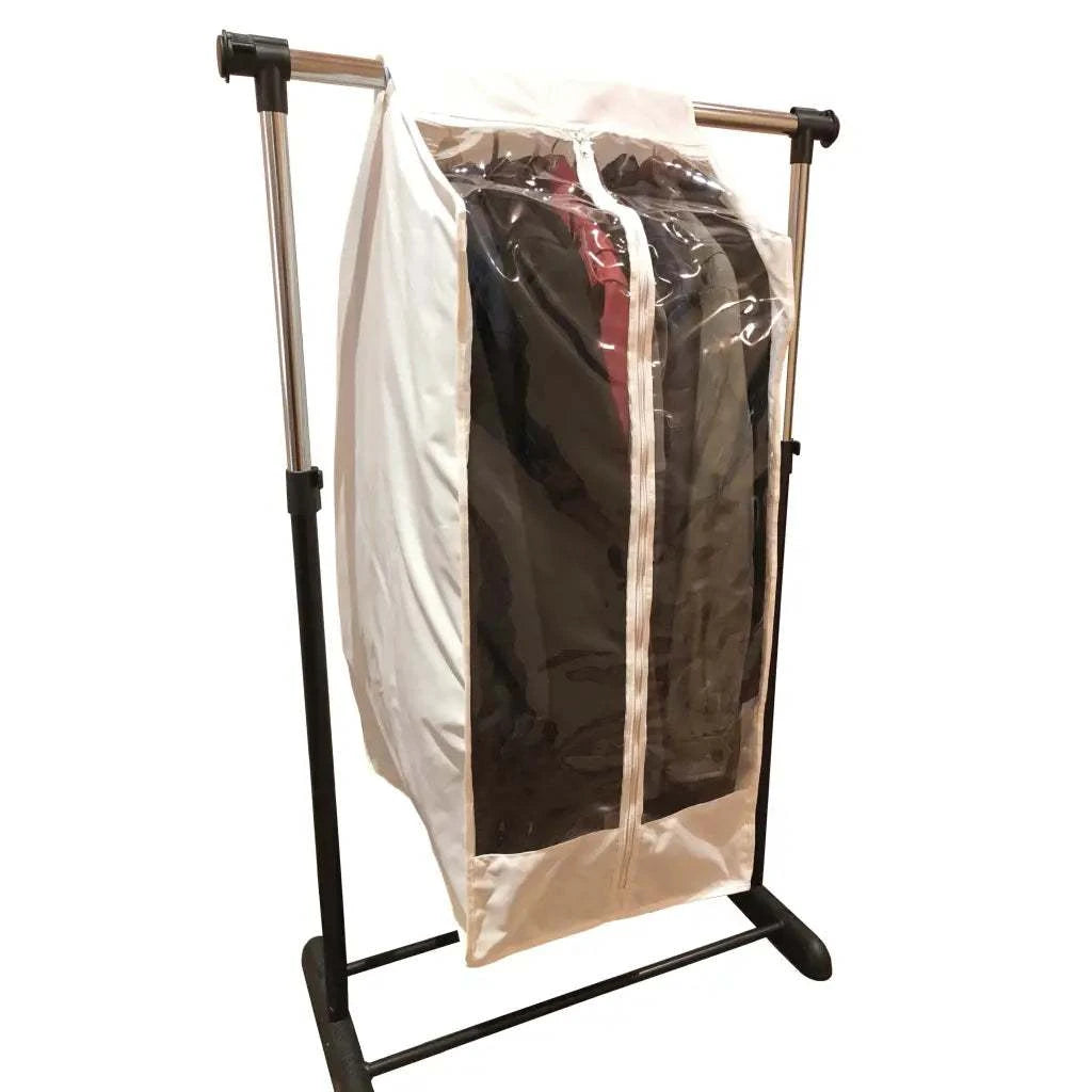Full Garment Rack Cover Closet Rod 16W x 22D 42H Off White -