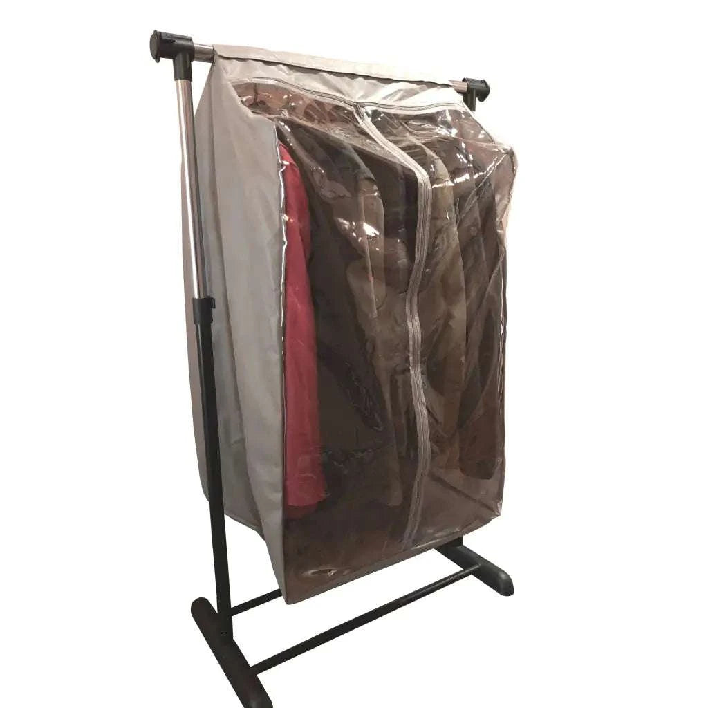 Full Garment Rack Cover Closet Rod 24W x 22D 42H Beige -