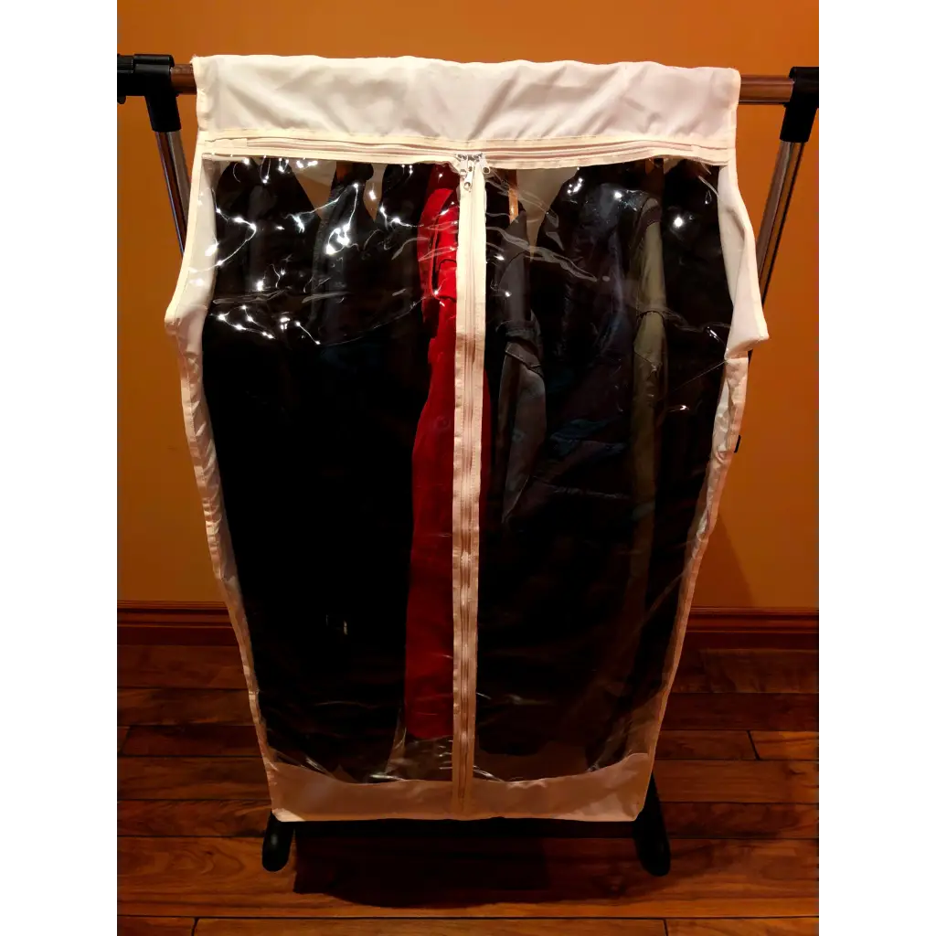 Full Garment Rack Cover Closet Rod 24W x 22D 42H Off White -