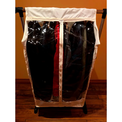Full Garment Rack Cover Closet Rod 24W x 22D 42H Off White -