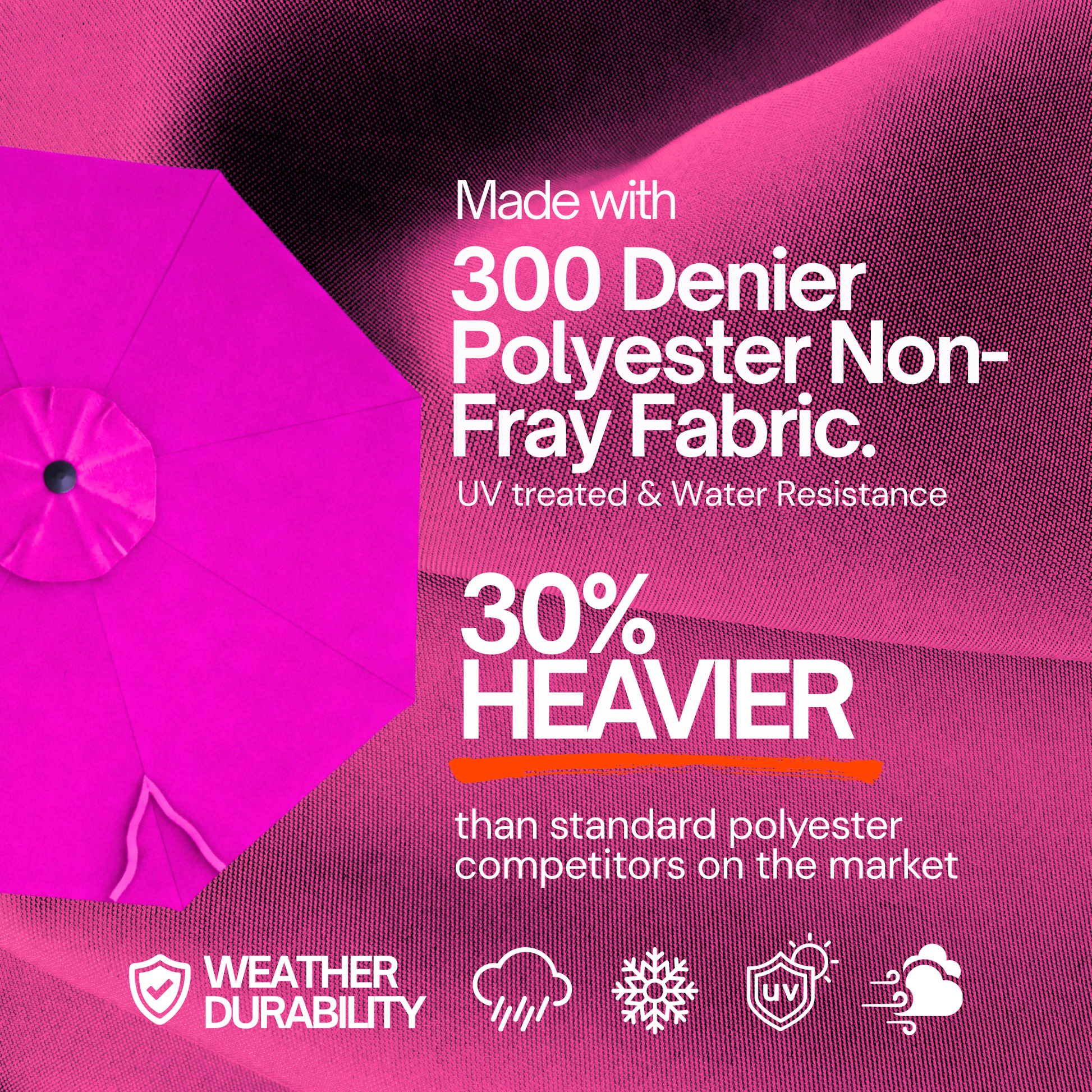 9ft Market Patio Umbrella 8 Rib Replacement Canopy Fuchsia