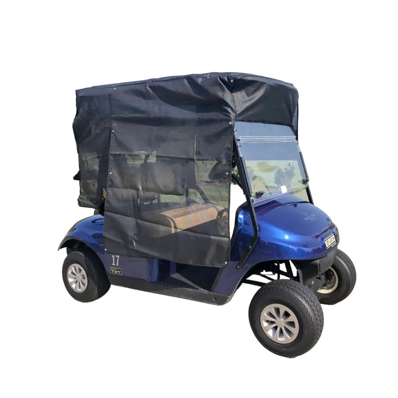 Golf Cart Sun Shade UV Mesh Top Cover For 80 Long Roof Black