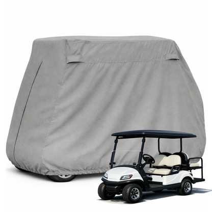 Grey 2+2 passenger golf cart storage cover for 4-seater short roof up to 58 inches