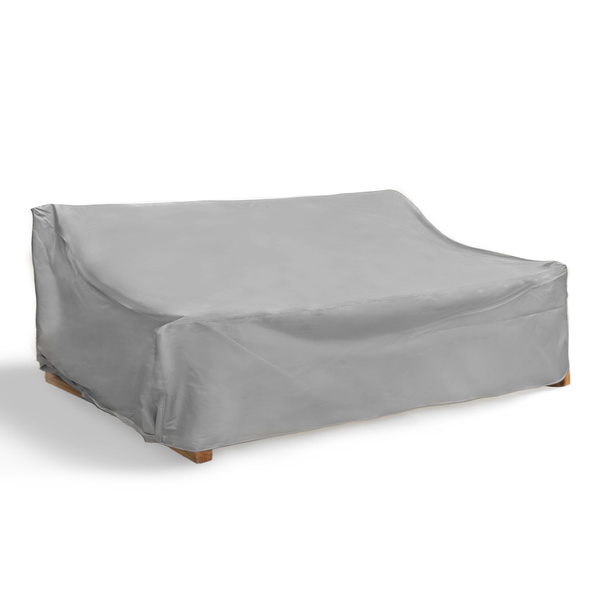 Patio outdoor large sofa cover in reserve grey, protects against weather and dirt.