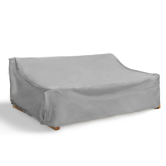 Patio outdoor large sofa cover in reserve grey, protects against weather and dirt.