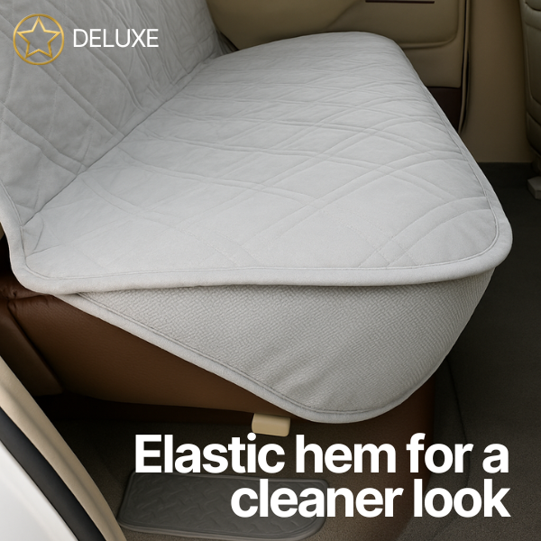 Car Seat Luxury Bench Cover For Dogs and Pets Grey