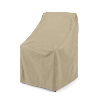 [SHIPS 5/22/26] Patio High Back Dining Chair Cover 27"L x 42"H Classic Taupe - 2/4/6 Pack