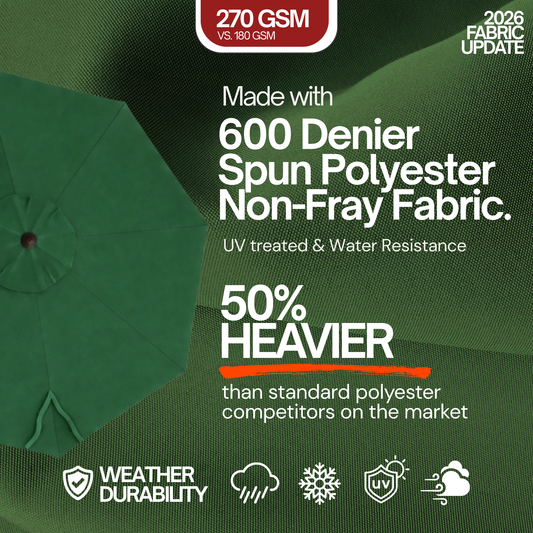 9ft Market Patio Umbrella 8 Rib Replacement Canopy Hunter Green - Formosa Covers