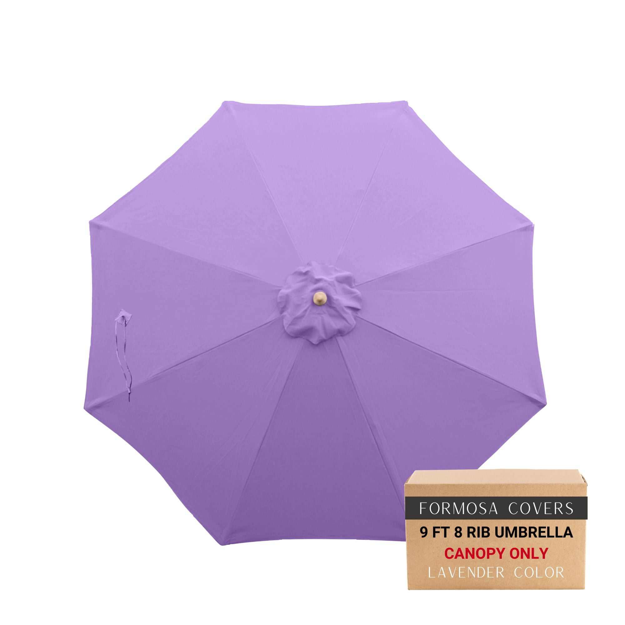 Lavender 9ft market patio umbrella 8 rib replacement canopy.