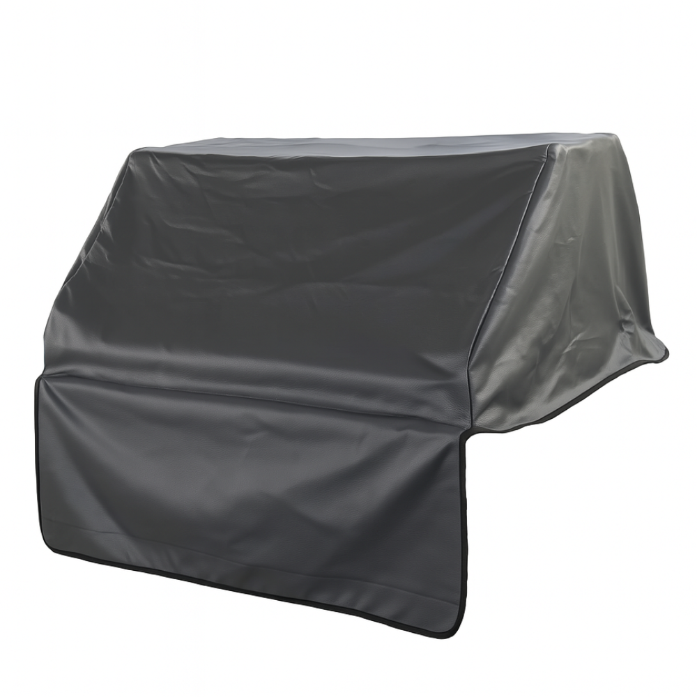 Grey vinyl BBQ outdoor gas grill cover 33 inches with waterproof and UV protection