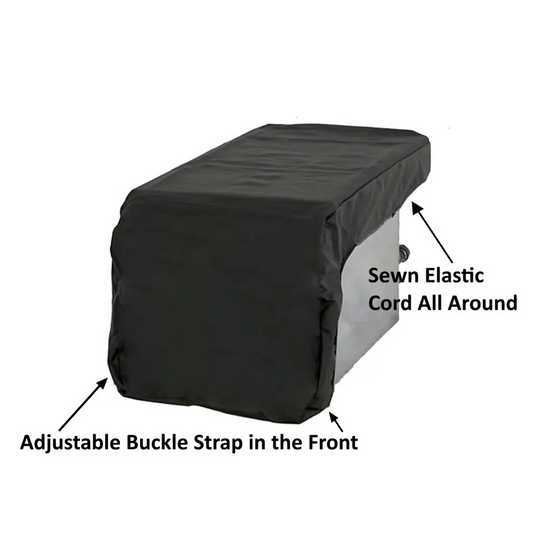 Outdoor Built-In Side Burner Cover in Black 13.75W x 30D -