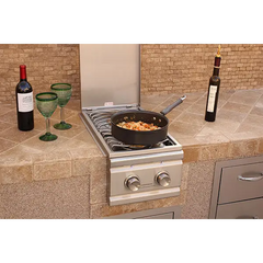 Outdoor Built-In Side Burner Cover in Taupe 19.5W x 33.5D -
