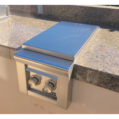Outdoor Built-In Side Burner Cover in Taupe 19.5W x 33.5D -
