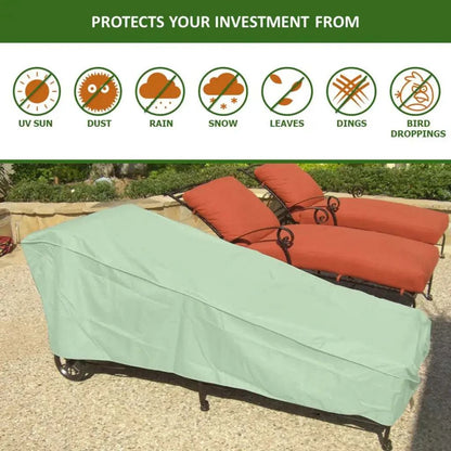 Patio Chaise Lounge Cover 84L x 30W 29H Aspen Green -
