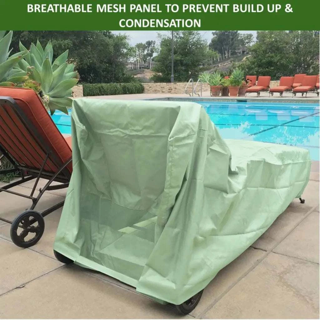 Patio Chaise Lounge Cover 84L x 30W 29H Aspen Green -